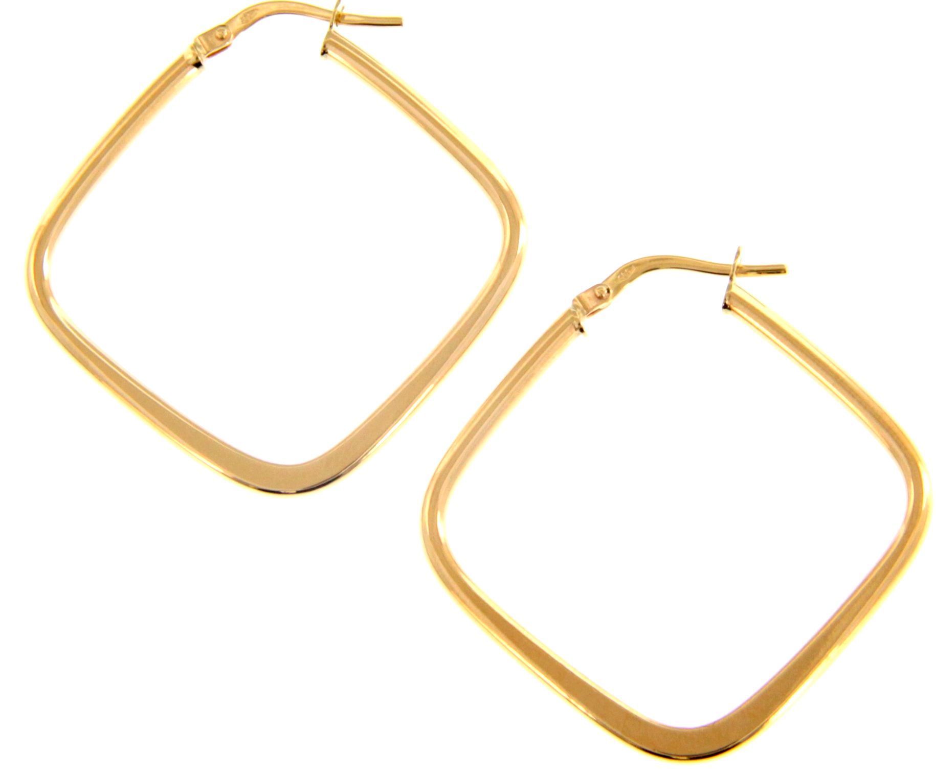 Golden hoop earrings 14k  (code S243031)
